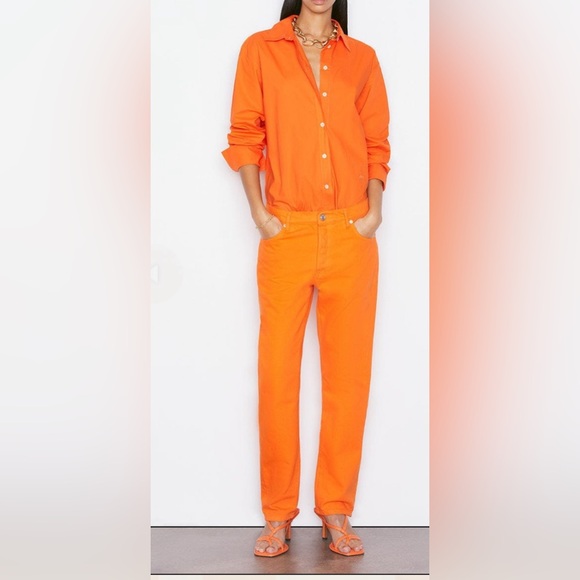 Frame Le Slouch Denim Orange Crush / 26 / NWT